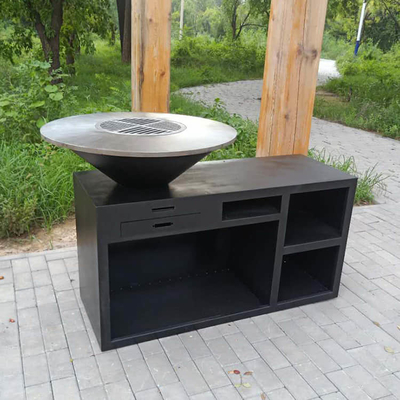 Griglia bruciante di legno portatile del barbecue ISO9001 di Corten del giardino